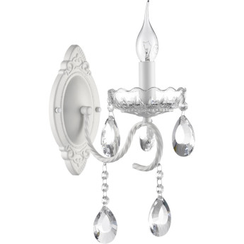Бра LUMION SNOW CLASSI LN25 8189/1W E14 1*40W 220V белый металл/хрусталь