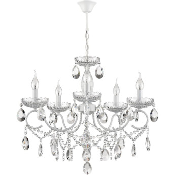 Люстра LUMION SNOW CLASSI LN25 8189/5 E14 5*40W 220V белый, металл/хрусталь