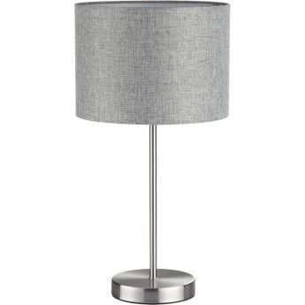 Настольная лампа LUMION NIKKI 8251/1T MODERNI LN25 000 Е27 60W 220V никель/серый, металл/текстиль