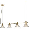 Подвес LUMION CORNE 6596/4A MODERNI LN24 E27 4*60W 220V латунь титаниум/прозрачный, металл/стекло