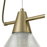 Подвес LUMION CORNE 6596/4A MODERNI LN24 E27 4*60W 220V латунь титаниум/прозрачный, металл/стекло