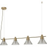 Подвес LUMION CORNE 6596/4A MODERNI LN24 E27 4*60W 220V латунь титаниум/прозрачный, металл/стекло